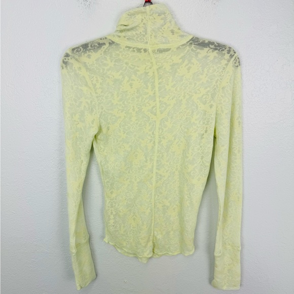 NEW  Free People You and I Long Sleeve Turtleneck Sheer Loungewear Layering - Picture 6 of 8